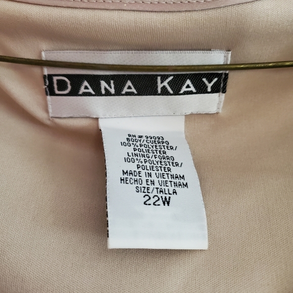 Dana Kay Tan Nude Cream Dress w/ Overlayer - Picture 3 of 5